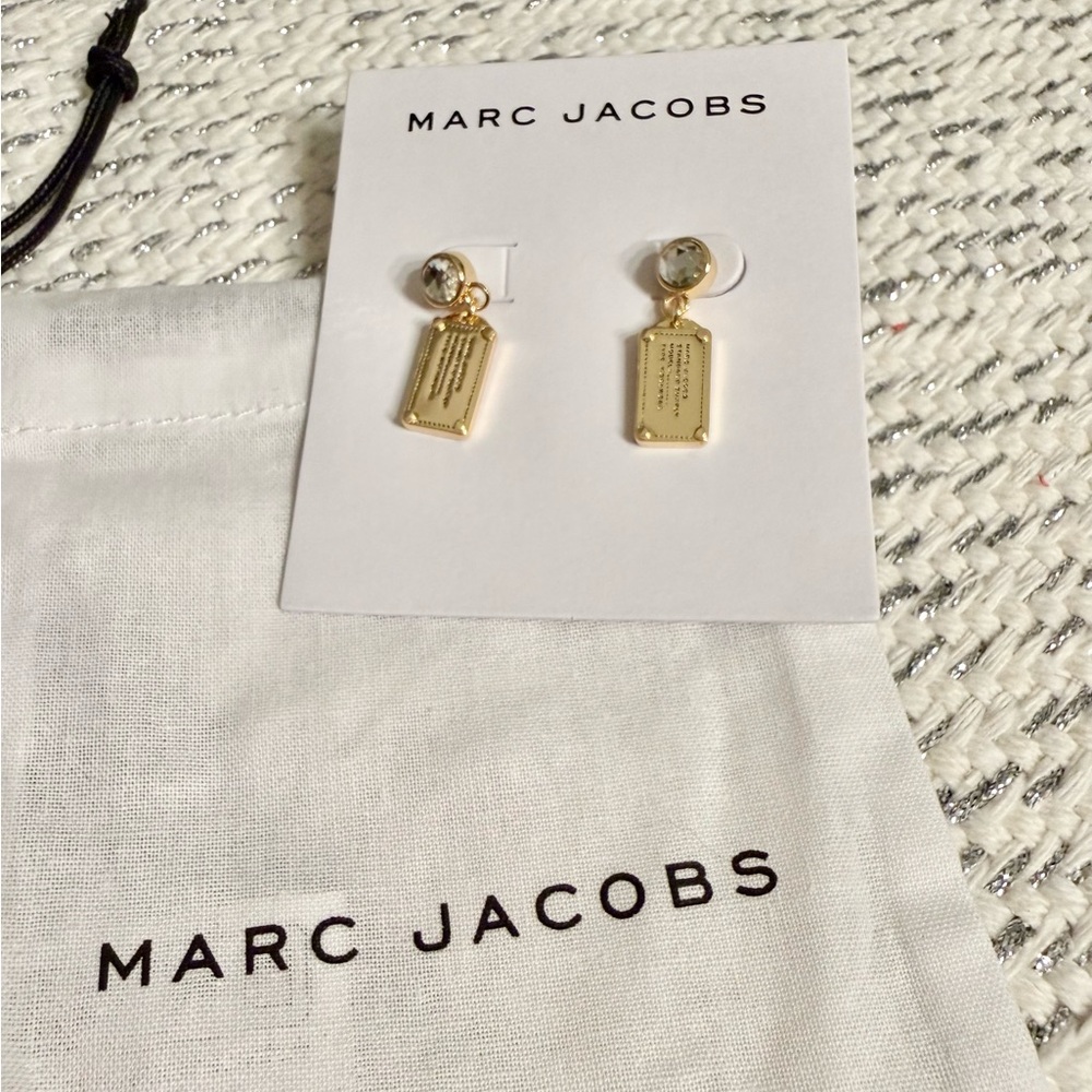 NWT! Authentic Marc Jacobs earrings + dust bag